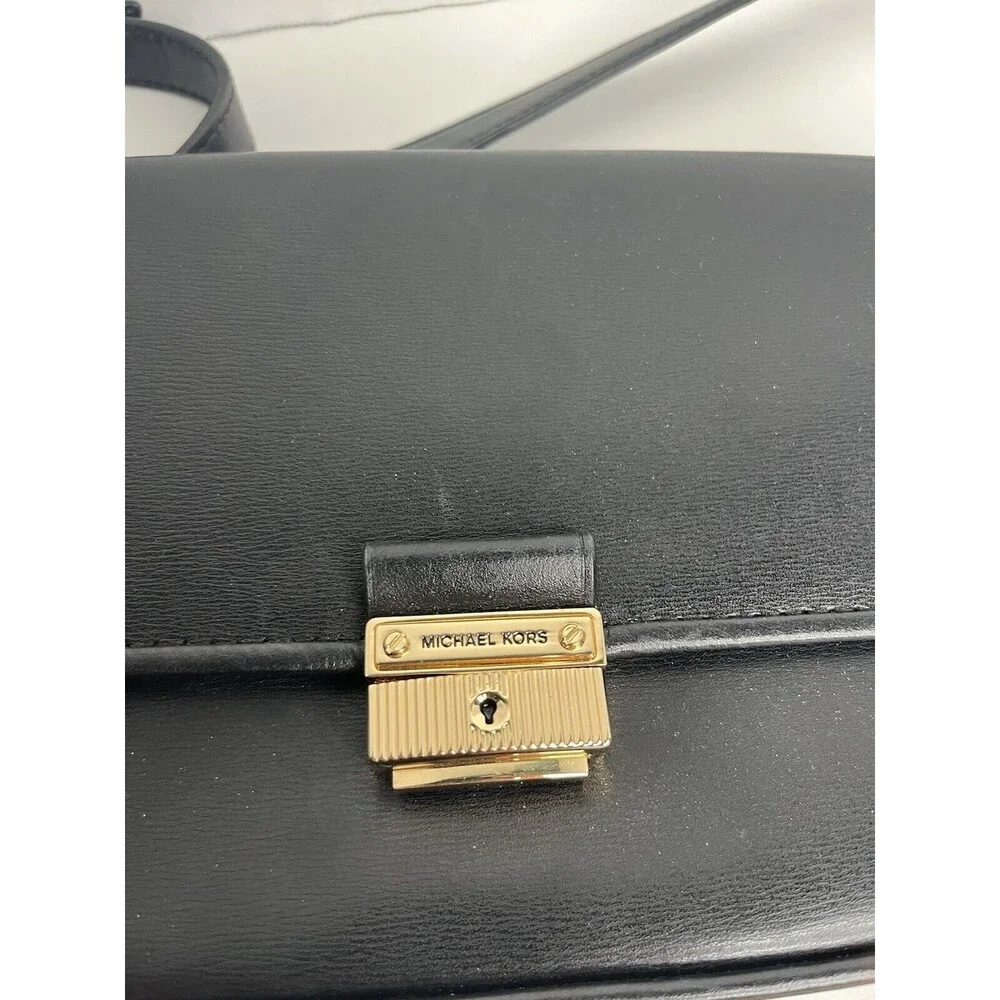 MICHAEL KORS Bradshaw Small Leather Convertible Shoulder Bag black Leather
